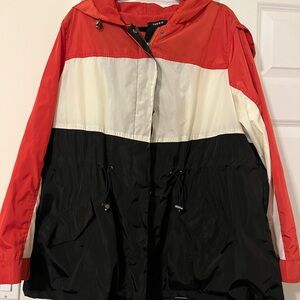 Torrid Red, Cream, and Black Ski Jacket